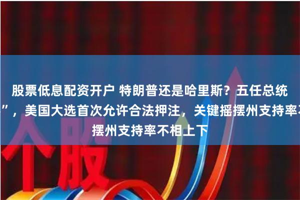 股票低息配资开户 特朗普还是哈里斯？五任总统“大乱斗”，美国大选首次允许合法押注，关键摇摆州支持率不相上下